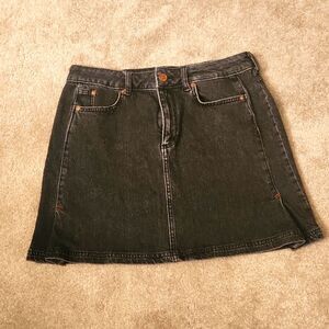 Pilcro Anthropologie Black Denim Mini Skirt Size 8